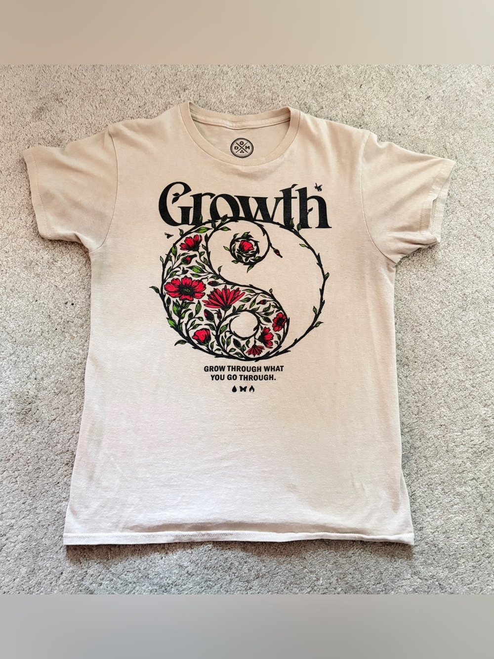 Growth Floral Yin Yang Graphic Tee